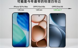 OPPO Find X9正面照公布：可能是今年最窄物理四等边 !