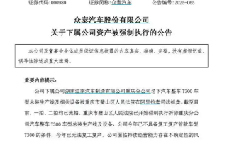 众泰汽车回应年内无法复工复产：遭强制拆除的为T300租赁产线 !
