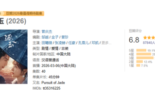 开年第一部爆款古装网剧 《逐玉》豆瓣开分6.8 网友：很难相信是2026年的剧 !