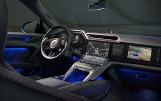 保时捷纯电卡宴官图发布：首次用上12.25英寸弧形曲面中控屏 !