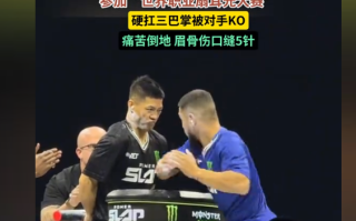 中国通背拳传人赵鸿刚参加世界职业扇耳光大赛遭KO：眉骨缝5针 本人回应：没有脑震荡 !