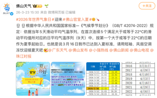 11年来最早 广东多地官宣入夏 网友：这不才春天吗？