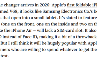 苹果首款折叠iPhone细节曝光：支持eSIM、Touch ID回归 !