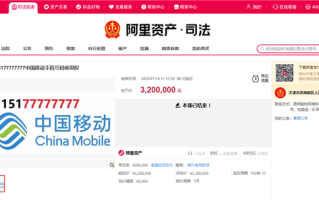 1**77777777使用权拍出320万元！最新消息：竞拍者已缴纳尾款 !